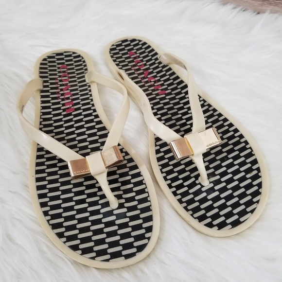 coach landon jelly flip flops